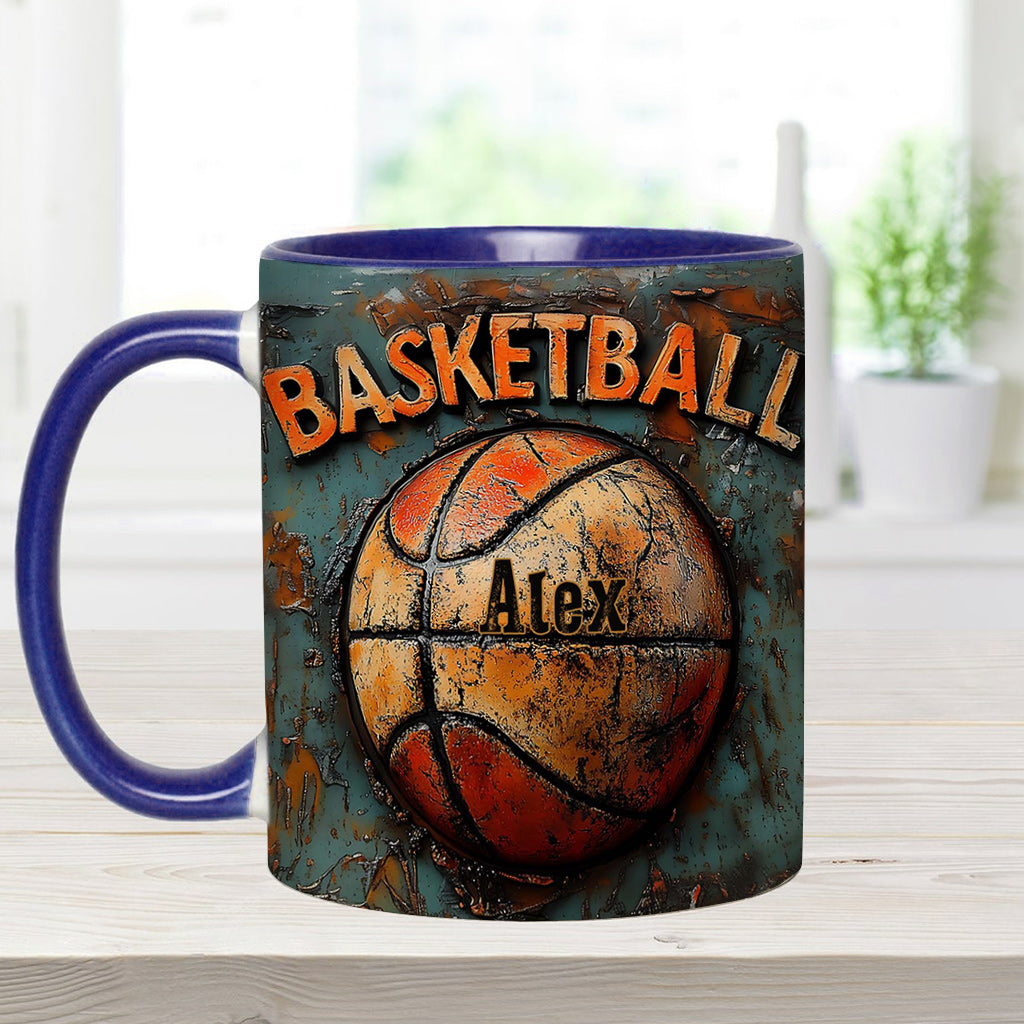 Basketball For Life - Personalized Basketball Accent Mug