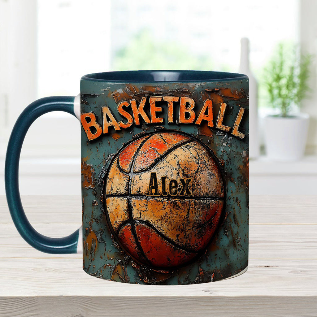 Basketball For Life - Personalized Basketball Accent Mug