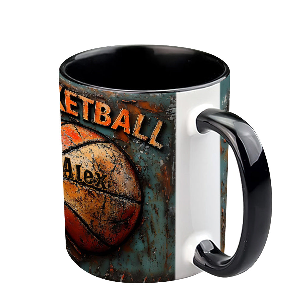 Basketball For Life - Personalized Basketball Accent Mug