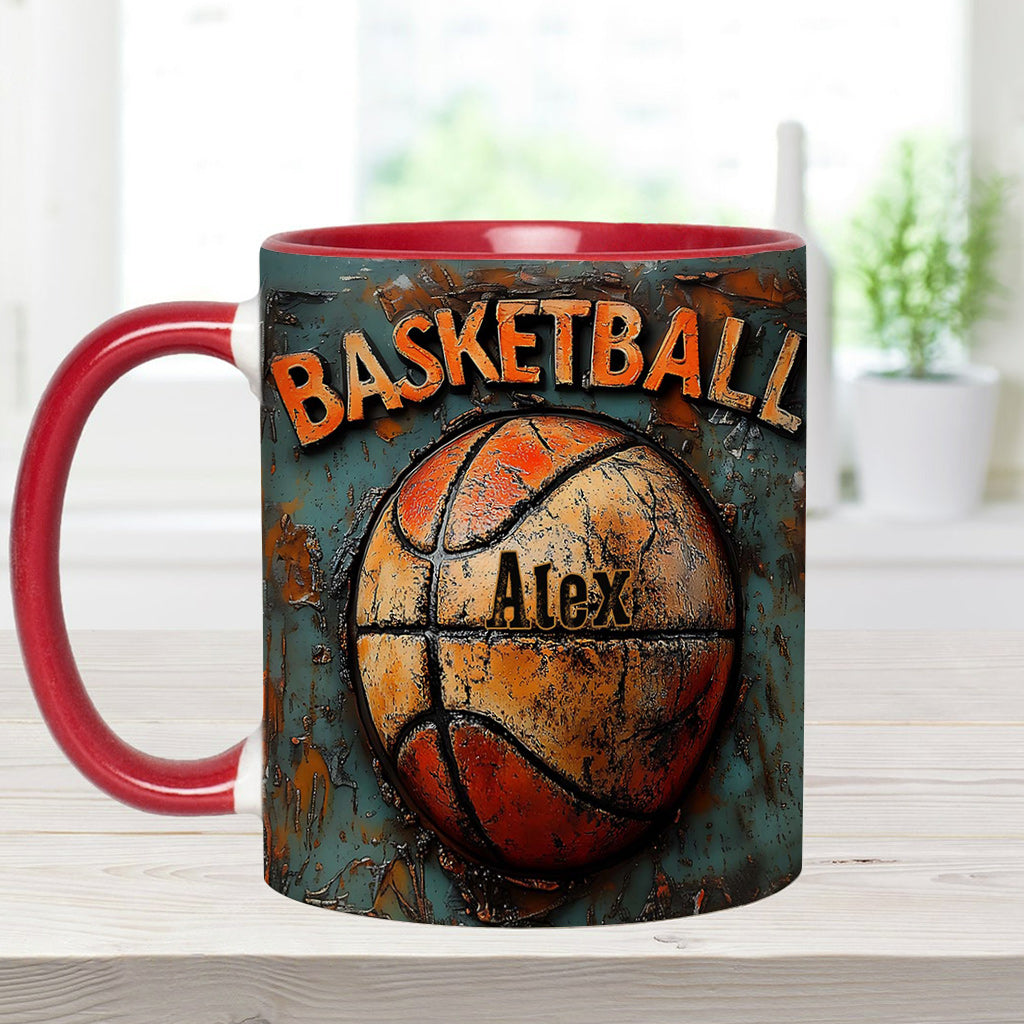 Basketball For Life - Personalized Basketball Accent Mug