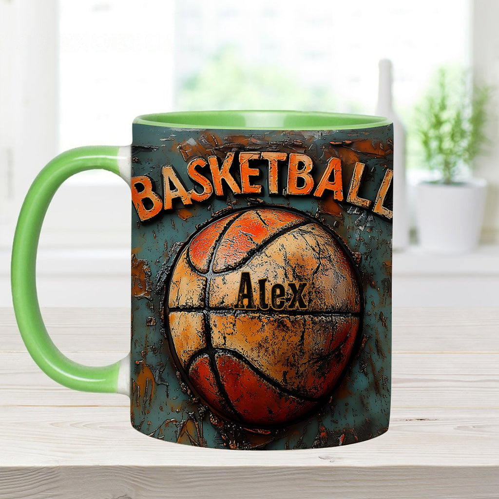 Basketball For Life - Personalized Basketball Accent Mug