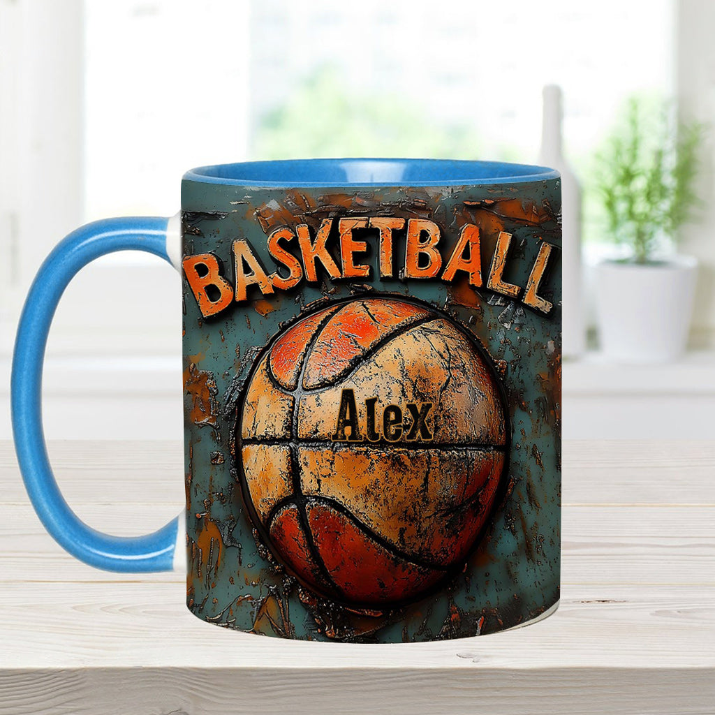Basketball For Life - Personalized Basketball Accent Mug