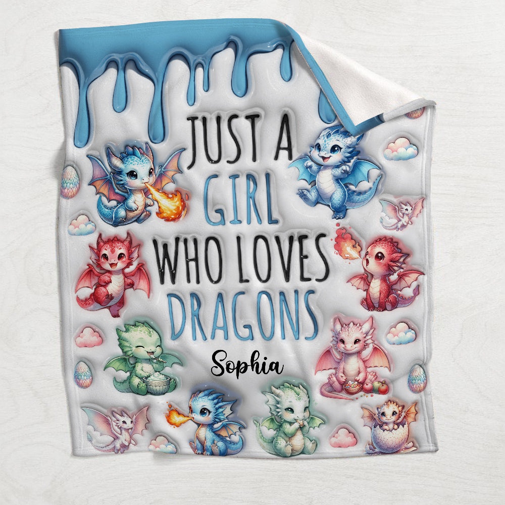 Juste une fille qui aime les dragons - Couverture personnalisée avec des dragons