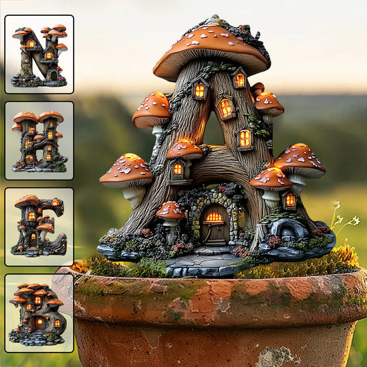 Lettre de l'alphabet pour jardin féerique - Plaque de jardinage personnalisée en acrylique