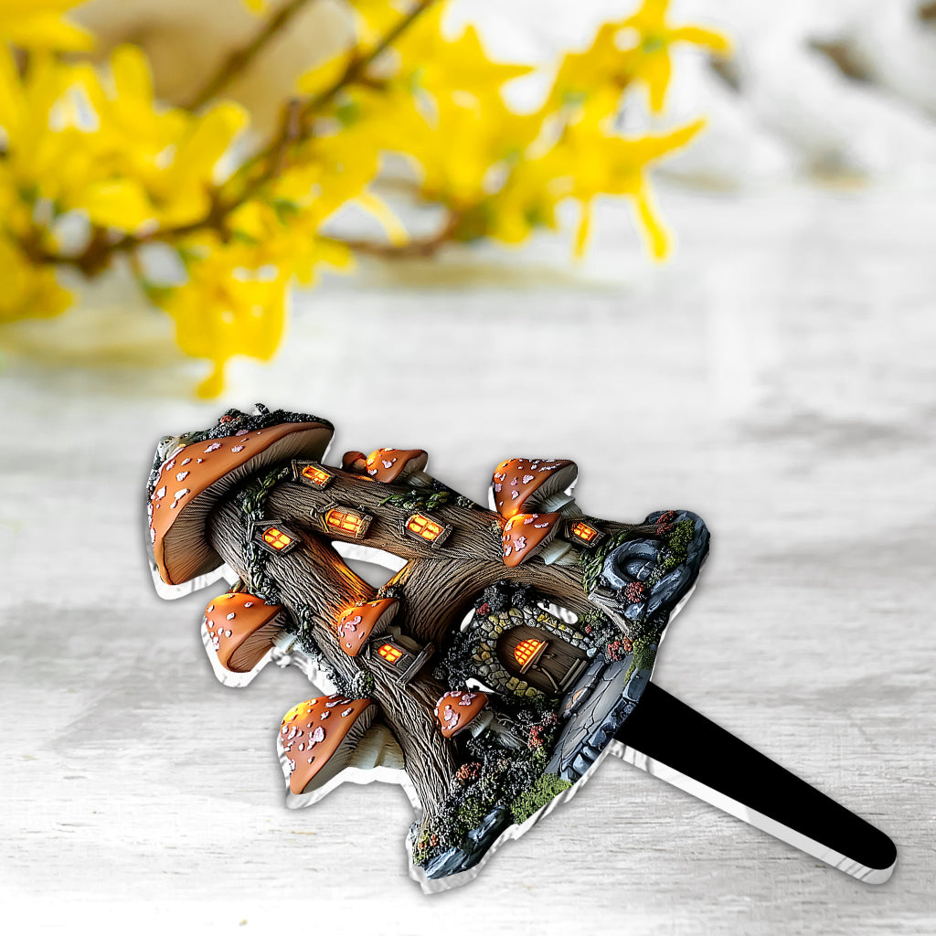 Lettre de l'alphabet pour jardin féerique - Plaque de jardinage personnalisée en acrylique