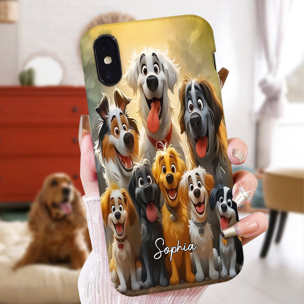 Juste une fille qui aime les chiens - Coque de téléphone personnalisée avec impression intégrale de chien
