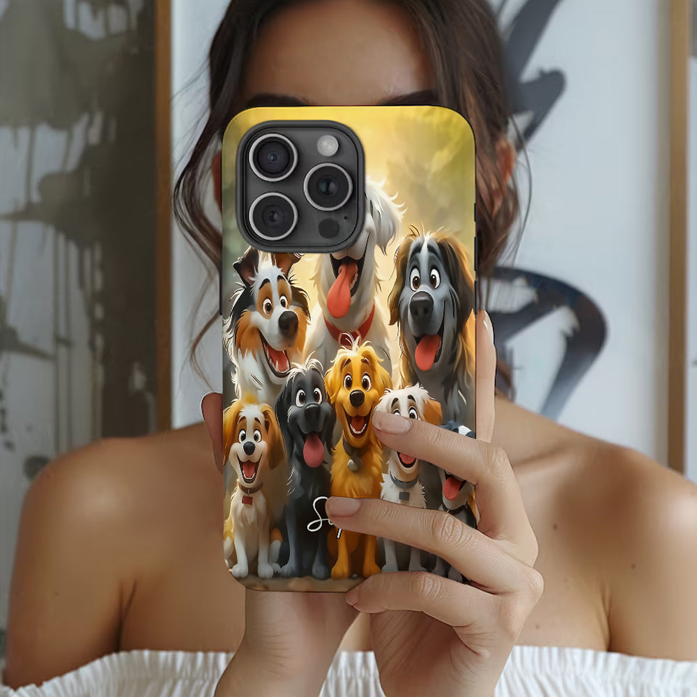 Juste une fille qui aime les chiens - Coque de téléphone personnalisée avec impression intégrale de chien
