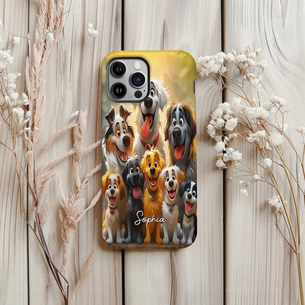 Juste une fille qui aime les chiens - Coque de téléphone personnalisée avec impression intégrale de chien