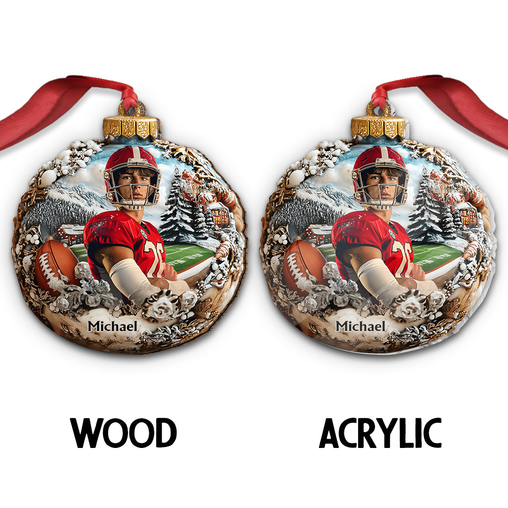 Photo au choix - Ornement de football personnalisé
