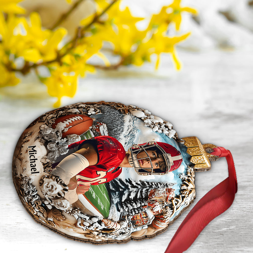 Photo au choix - Ornement de football personnalisé