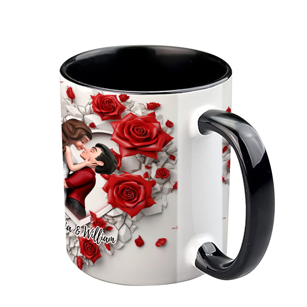Be My Valentine - Personalized Couple Accent Mug