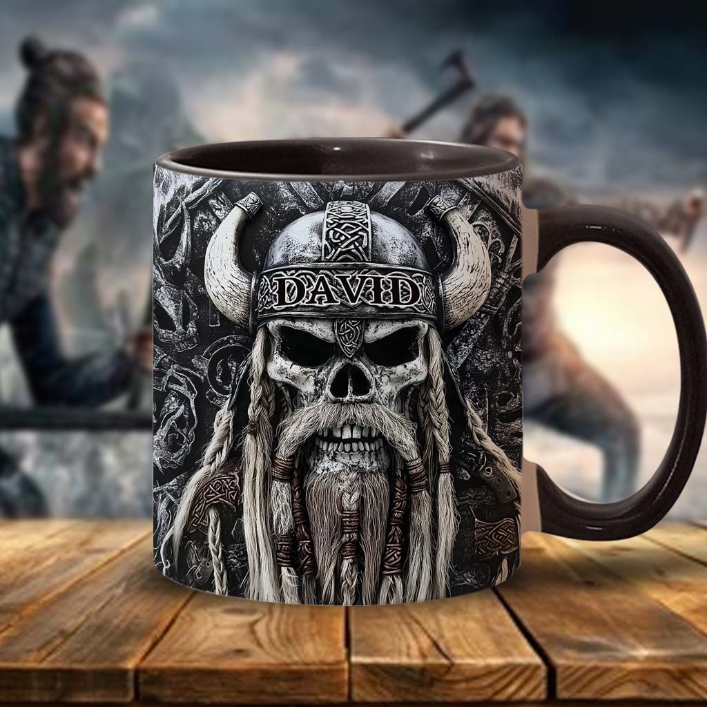 Wikingerschädel – Personalisierte Tasse mit Wikinger-Akzent