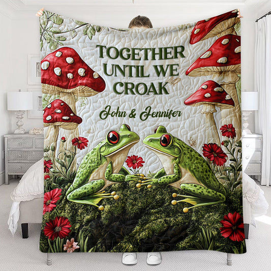 Together Until We Croak - Personalized Frog Blanket