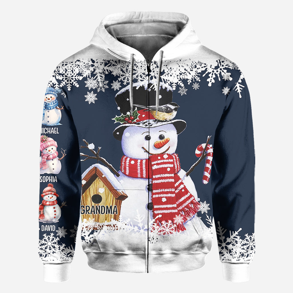 T-shirt personnalisé « Grand-mère Bonhomme de Neige »