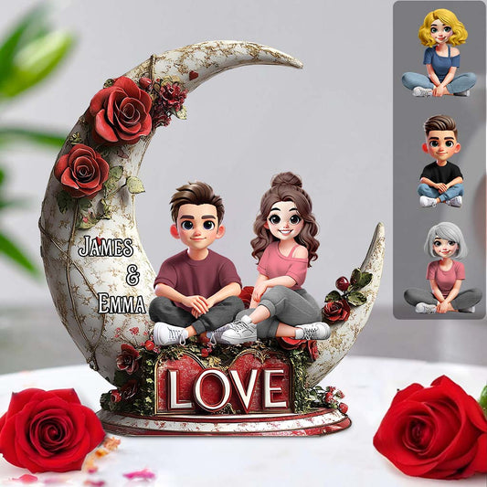 Love - Personalized Couple Custom Shaped Acrylic Plaque