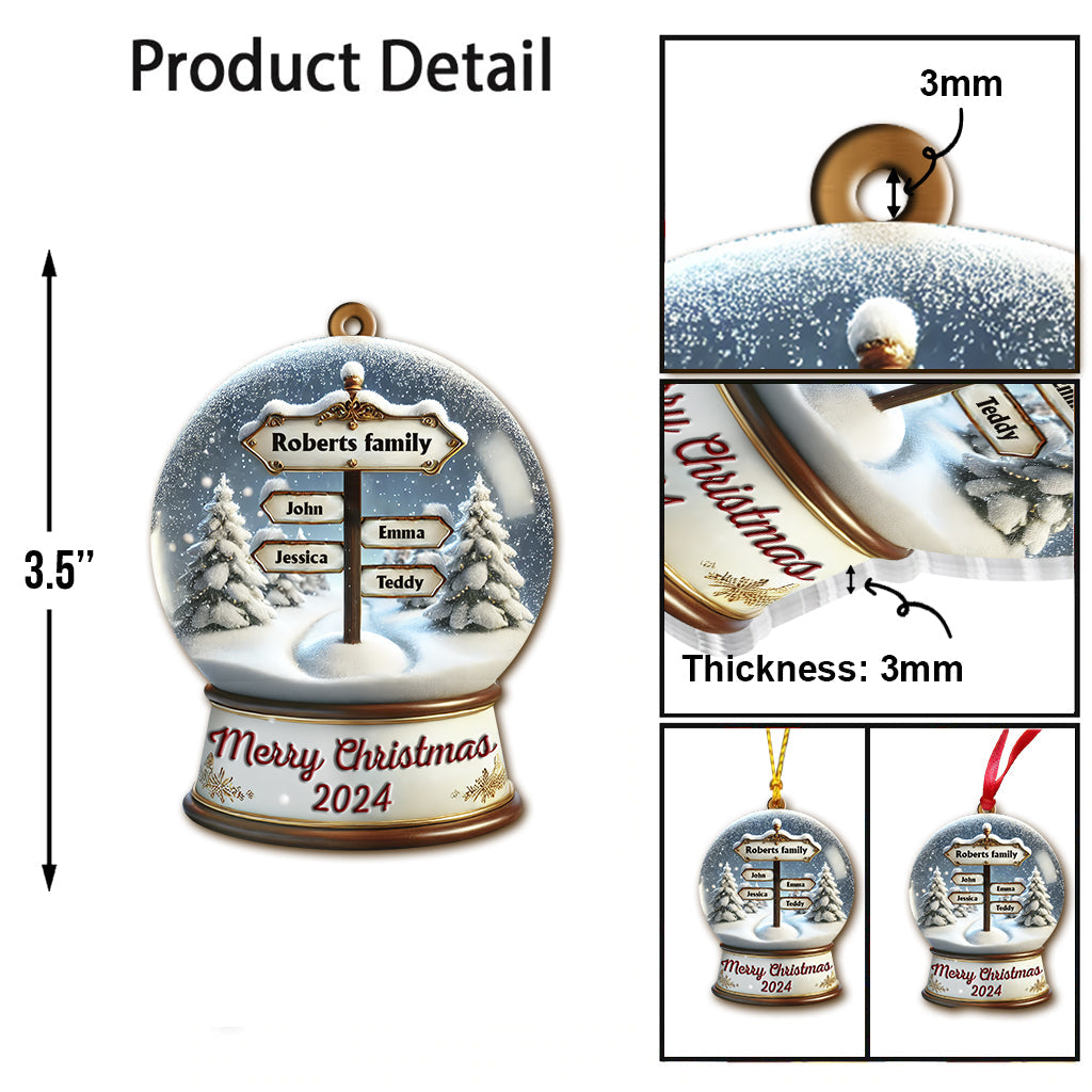 Merry Christmas - Personalized Family Ornament