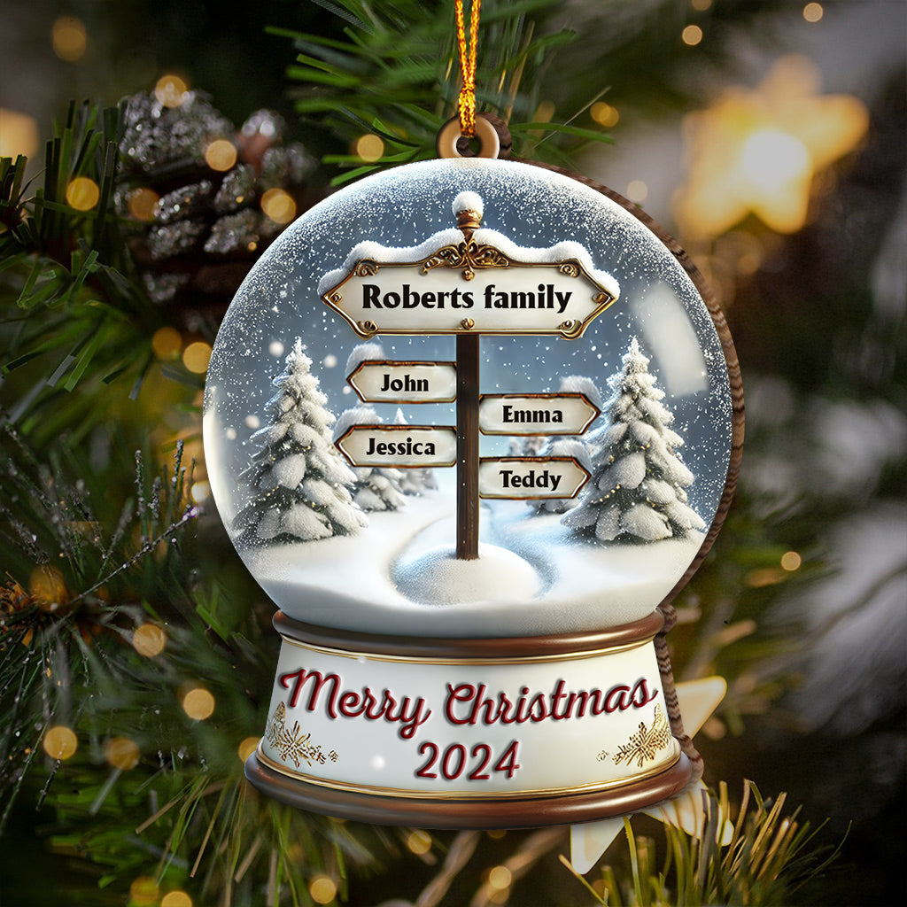 Merry Christmas - Personalized Family Ornament