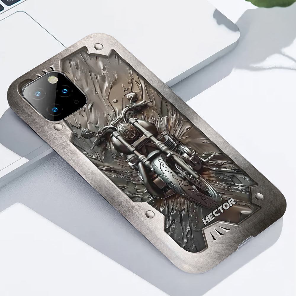 Coque de téléphone personnalisée avec motif motard vintage - Moto vintage