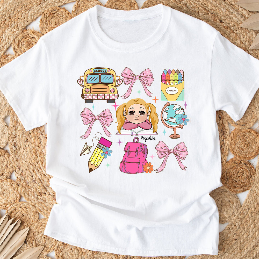Back to School Coquette - Personalized Kid T-shirt And Hoodie