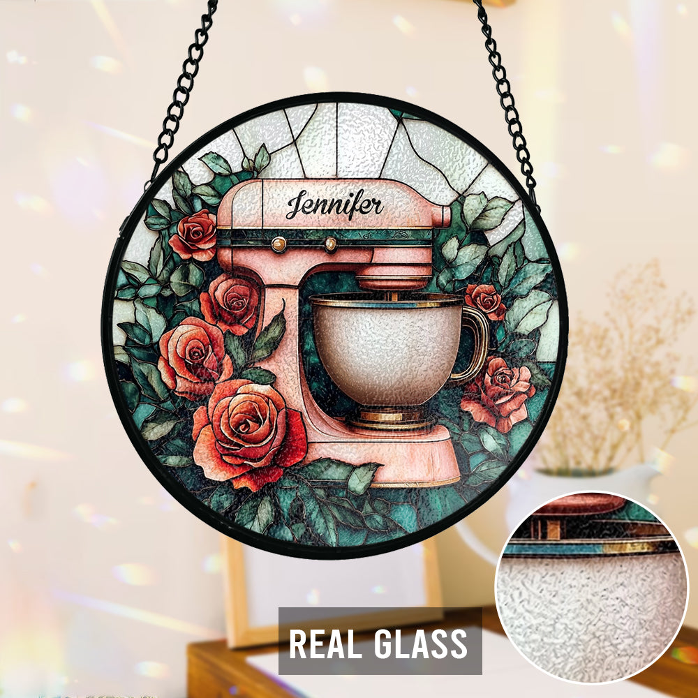 Beautiful Mixer - Personalized Baking Stained Glass Suncatcher