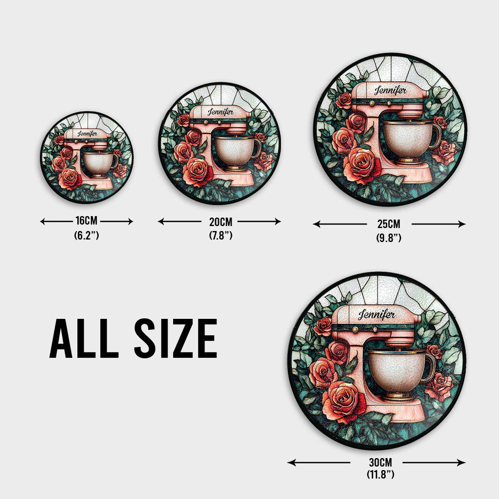 Beautiful Mixer - Personalized Baking Stained Glass Suncatcher