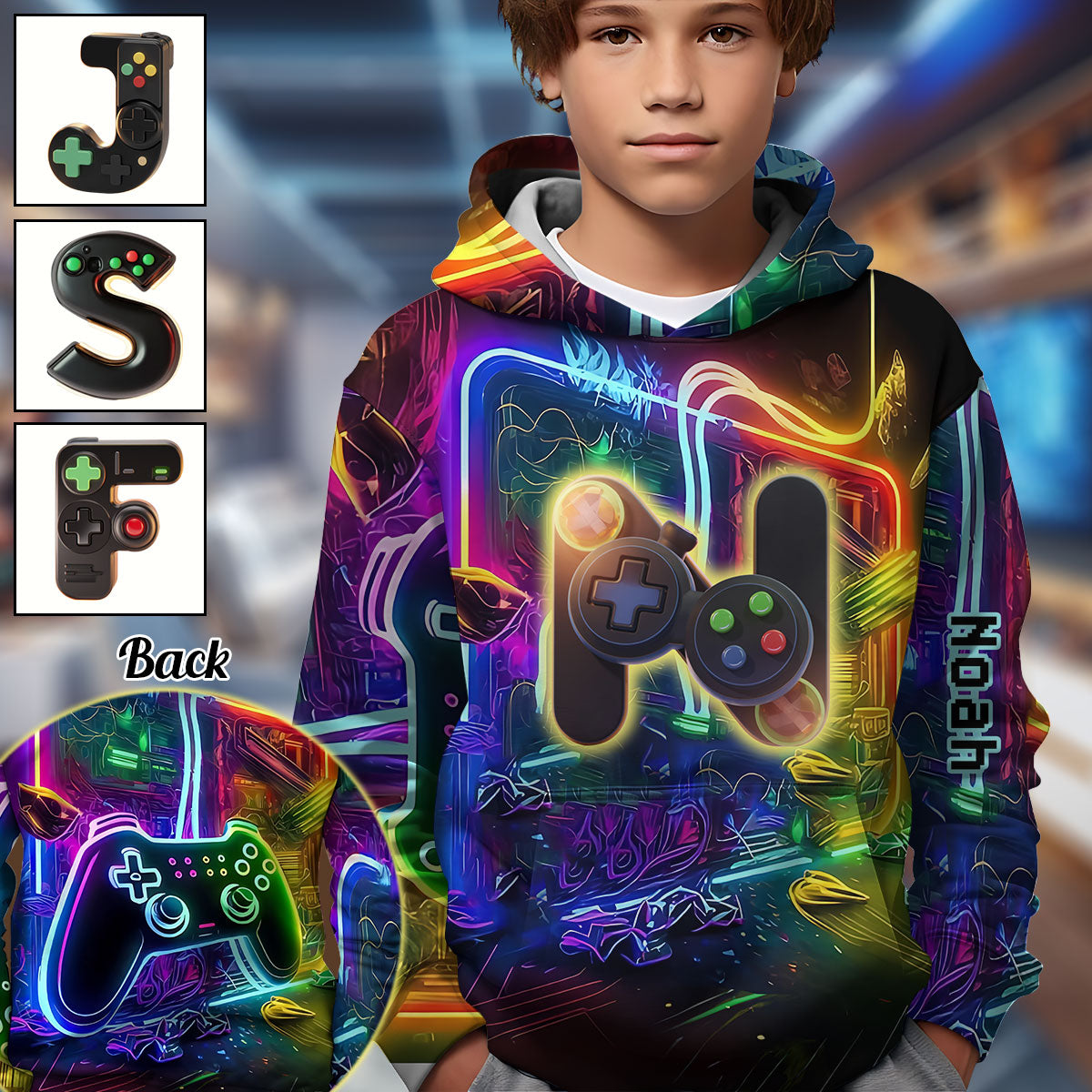Gaming Alphabet - Personalized Kid All Over Shirt