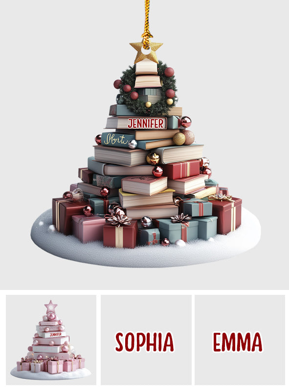 Book Christmas Tree - Personalized Book Ornament