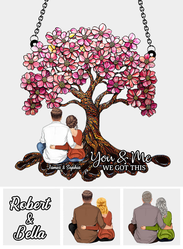 You & Me - Personalized Couple Window Hanging Suncatcher Ornament
