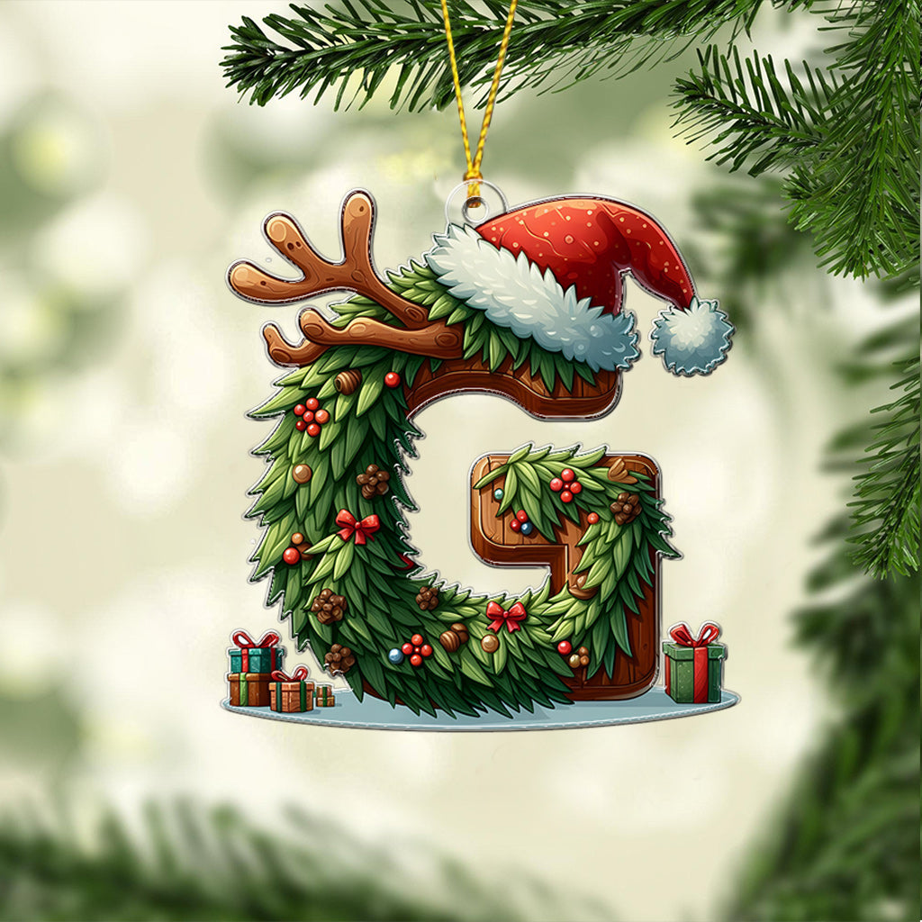 Family's Names Christmas Alphabet Letter - Personalized Family Ornament