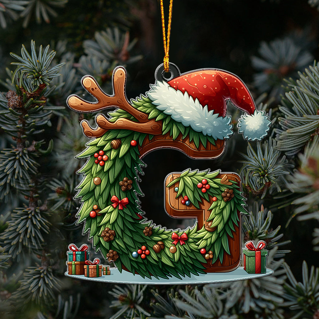 Family's Names Christmas Alphabet Letter - Personalized Family Ornament