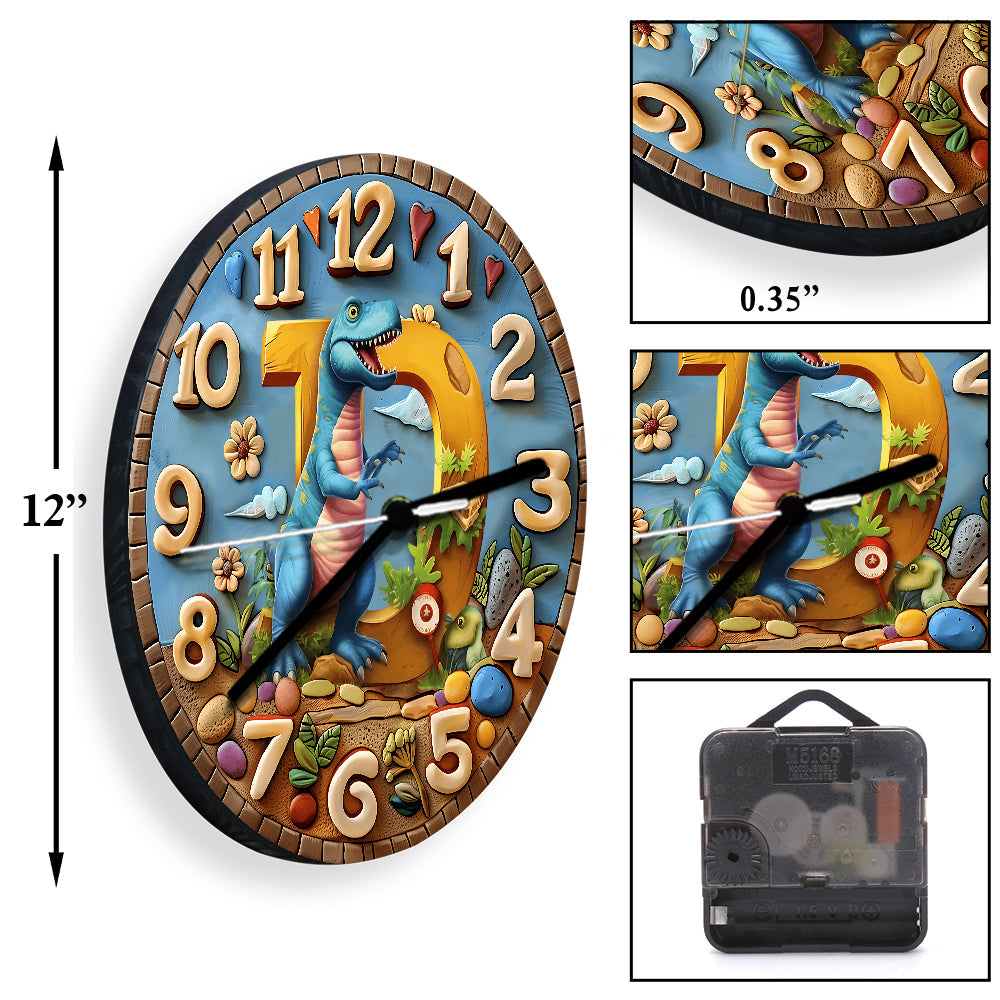 Beautiful Letter Clock Gift For Grandkids - Personalized Kid Wall Clock