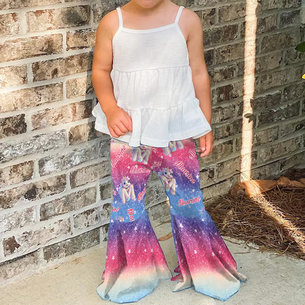 Beautiful Unicorn - Personalized Kid Kid Flare Leggings