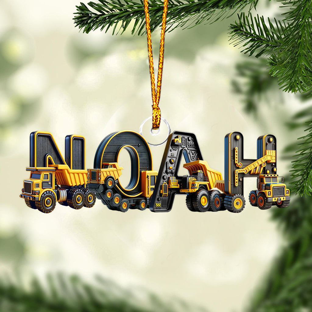 Funny Name Ornament Gift For Grandkids - Personalized Kid Custom Shaped Ornament