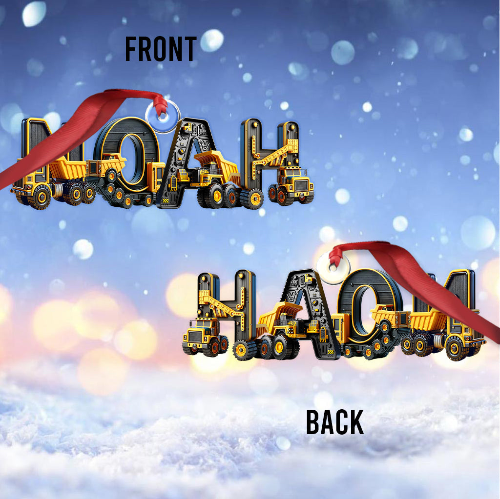 Funny Name Ornament Gift For Grandkids - Personalized Kid Custom Shaped Ornament