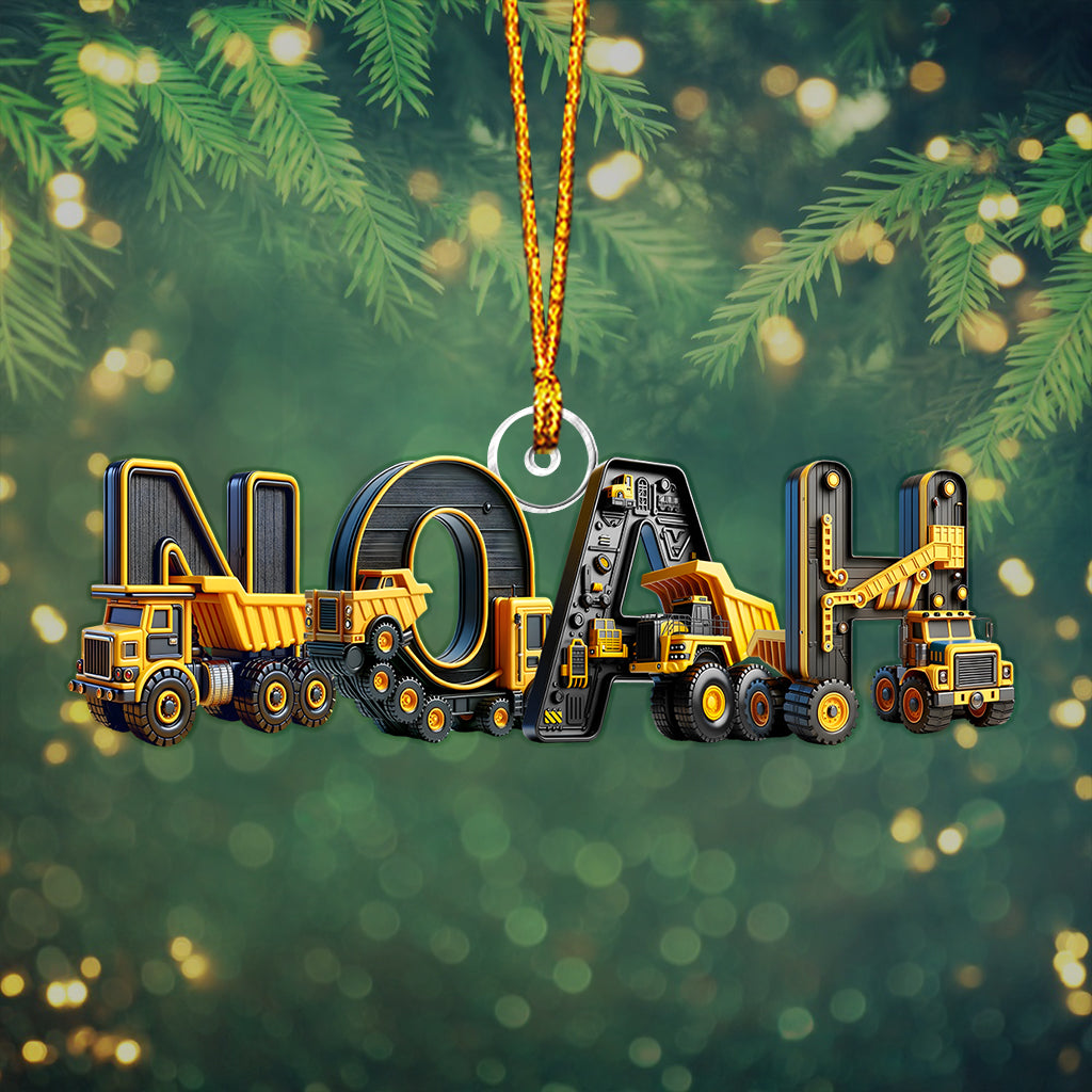 Funny Name Ornament Gift For Grandkids - Personalized Kid Custom Shaped Ornament