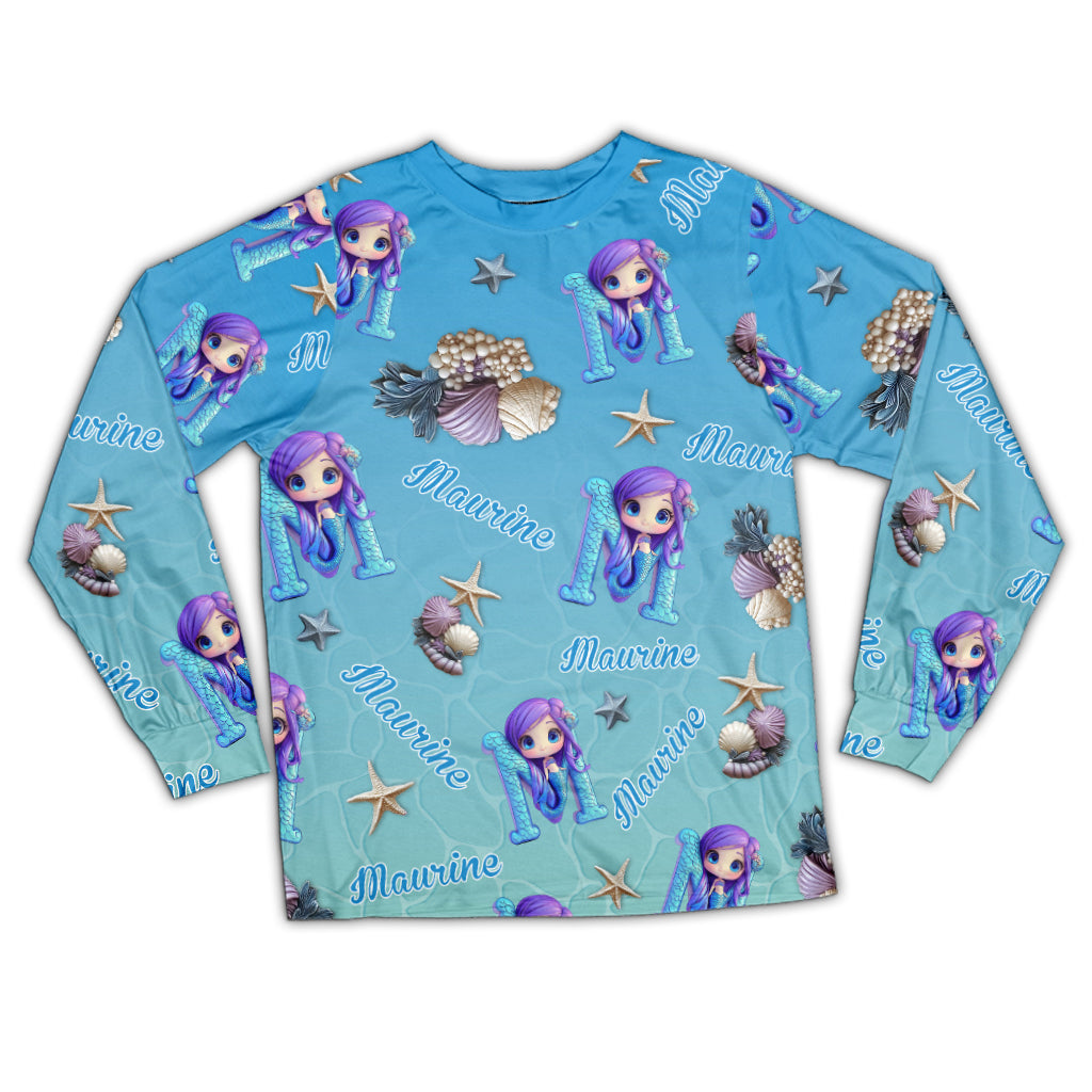 Beautiful Letter Gift For Grandkid - Personalized Kid Pajamas Set