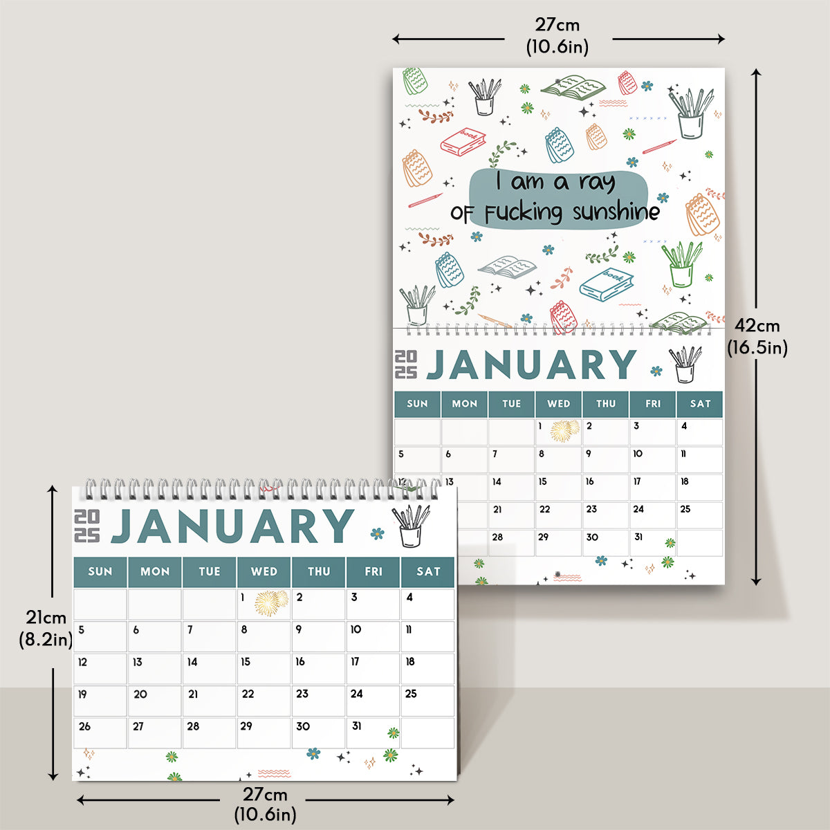 I Sparkle And I Shine Unapologetically - Personalized Colleague Wall Calendar & Desk Calendar