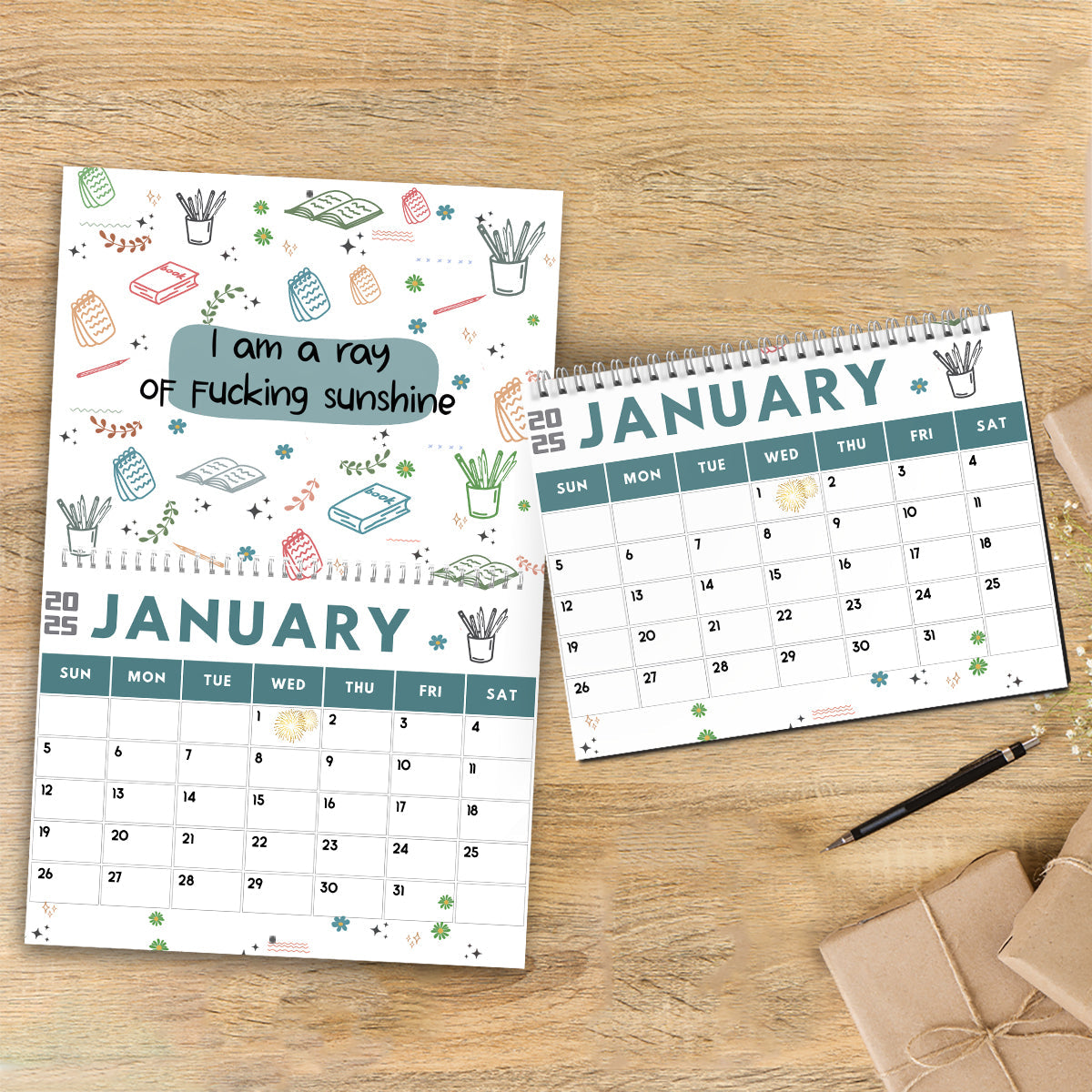 I Sparkle And I Shine Unapologetically - Personalized Colleague Wall Calendar & Desk Calendar