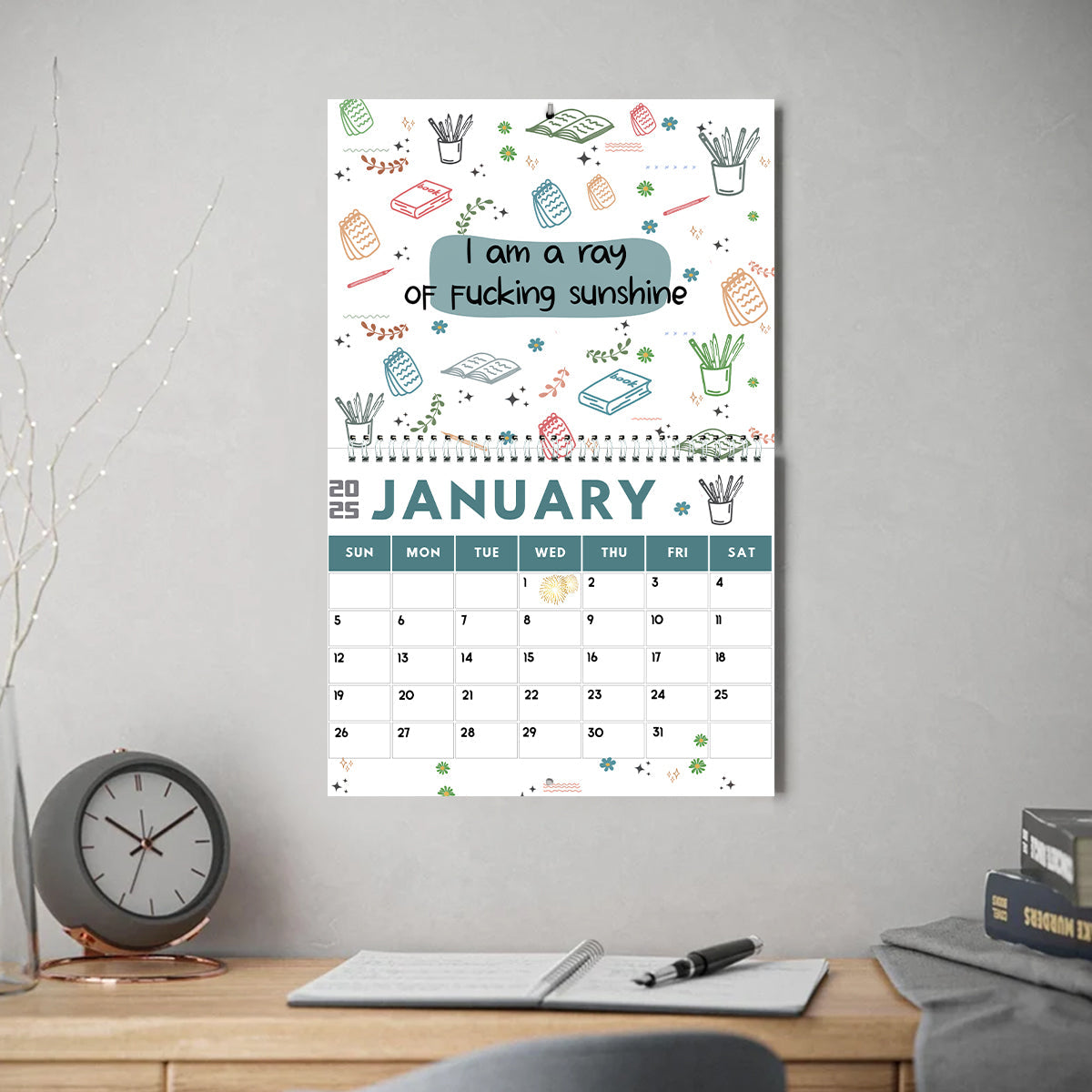 I Sparkle And I Shine Unapologetically - Personalized Colleague Wall Calendar & Desk Calendar