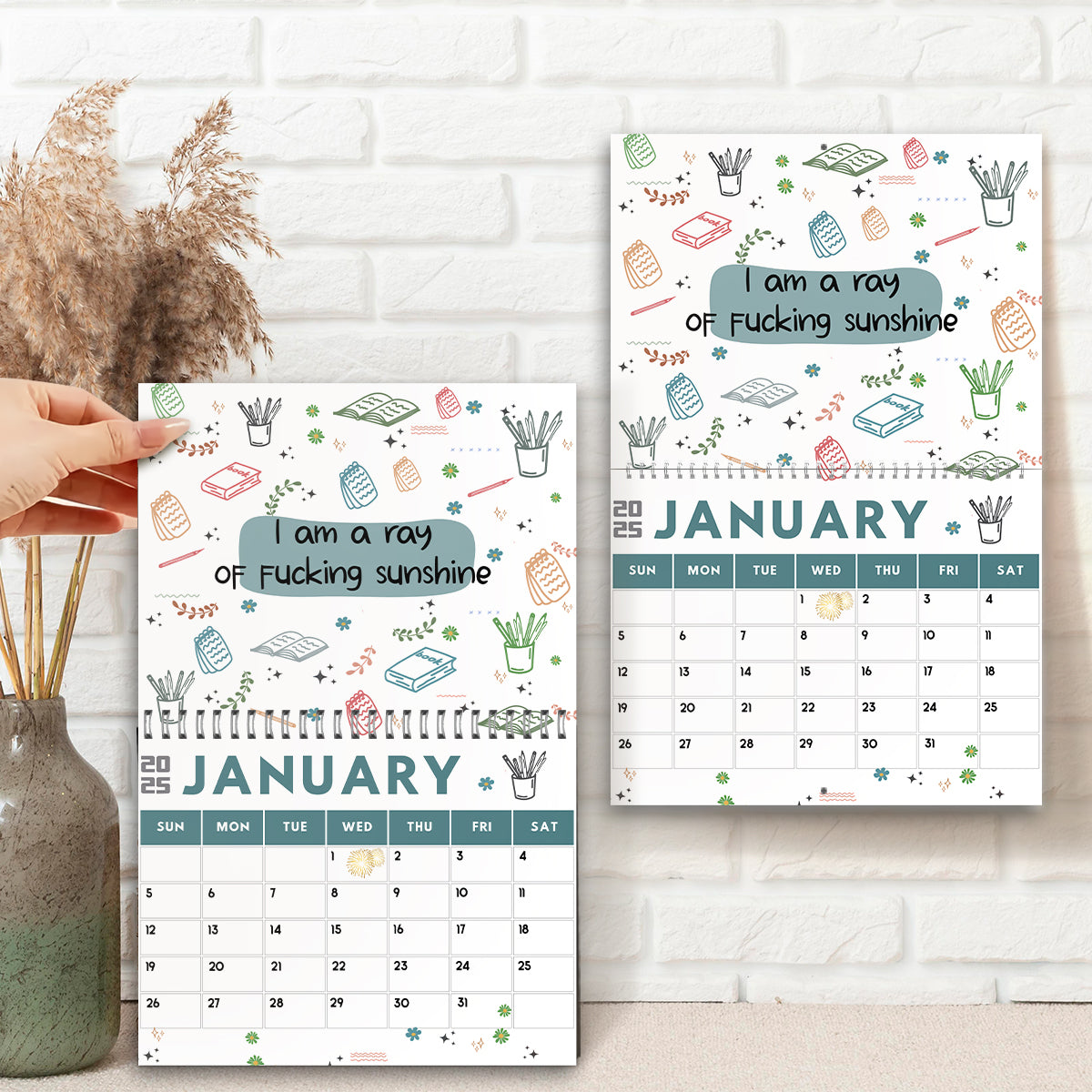 I Sparkle And I Shine Unapologetically - Personalized Colleague Wall Calendar & Desk Calendar