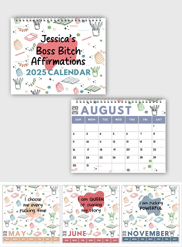 I Sparkle And I Shine Unapologetically - Personalized Colleague Wall Calendar & Desk Calendar