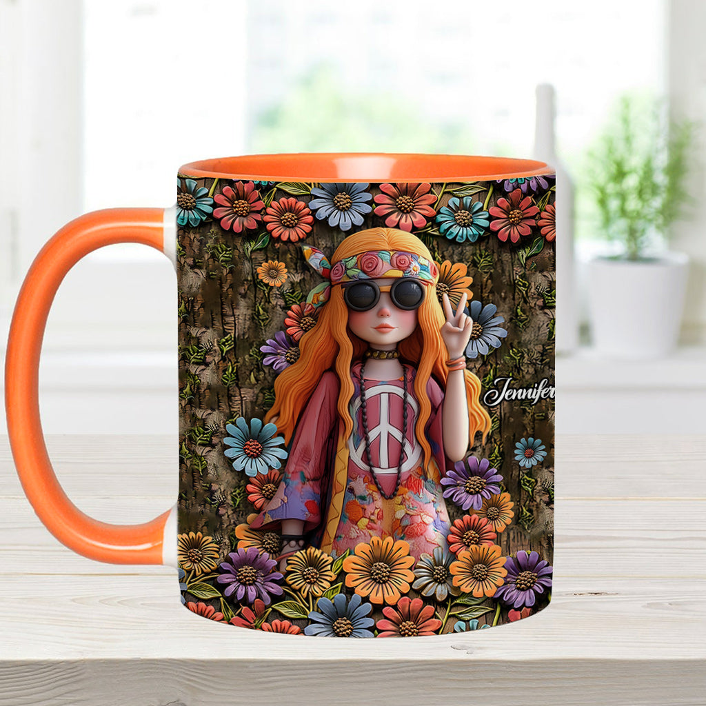 Assuming I'm Just an Old Lady Was Your First Mistake - Personalized Hippie Accent Mug