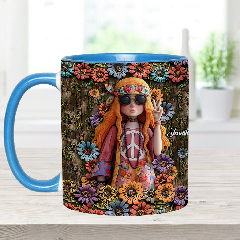 Assuming I'm Just an Old Lady Was Your First Mistake - Personalized Hippie Accent Mug