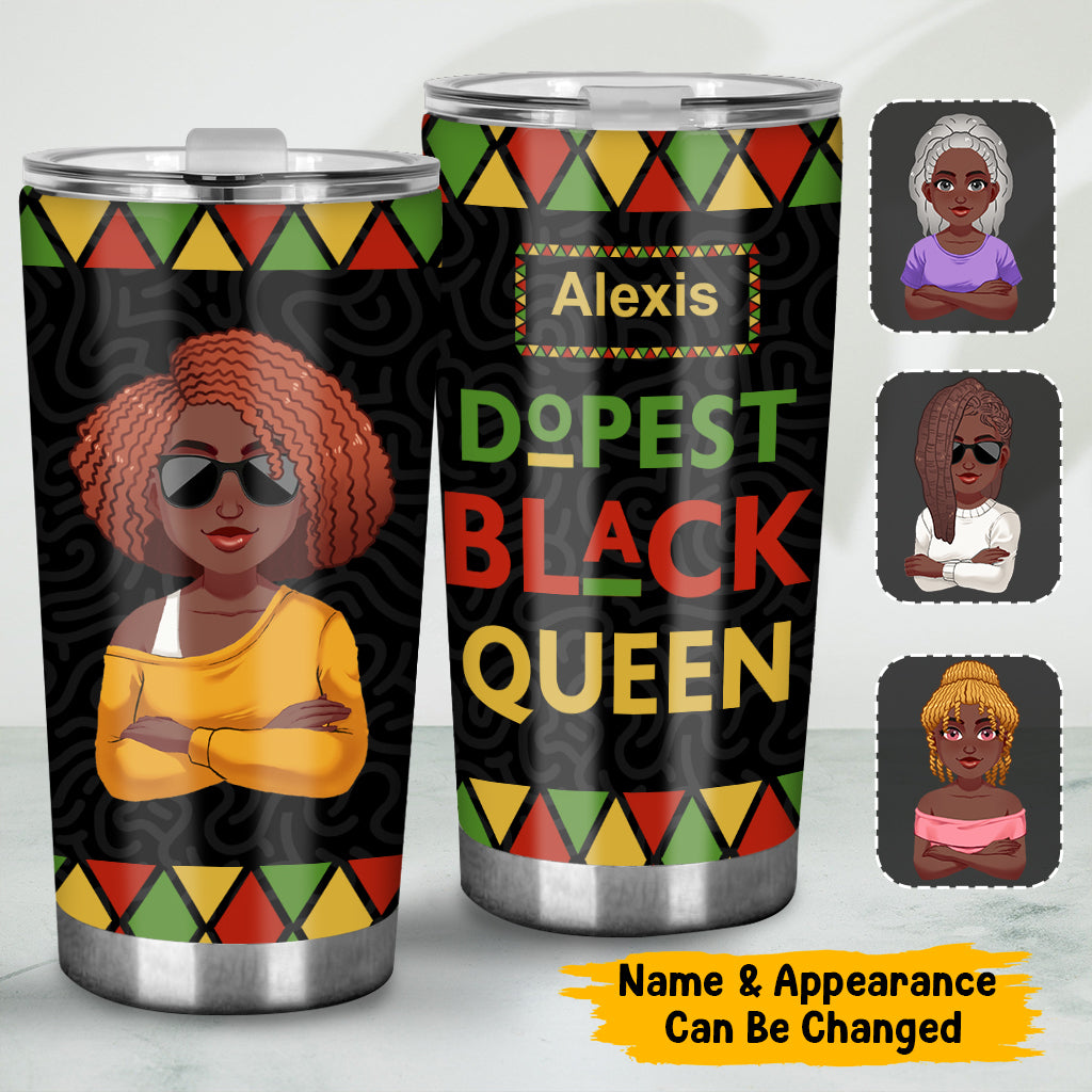 Reine Noire Dope - Gobelet Afro-Américain Personnalisé