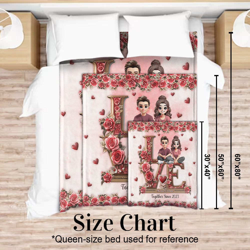 Ich liebe dich für immer – Personalisierte Pärchendecke