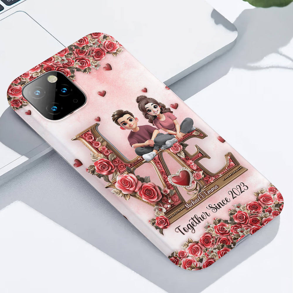 I Love You Forever - Personalized Couple Full Print Phone Case