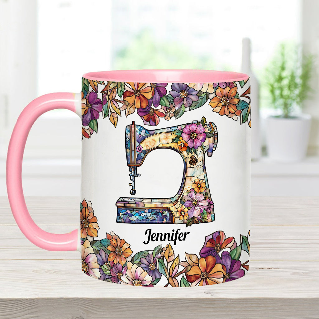 Stunning Sewing Machine - Personalized Sewing Accent Mug