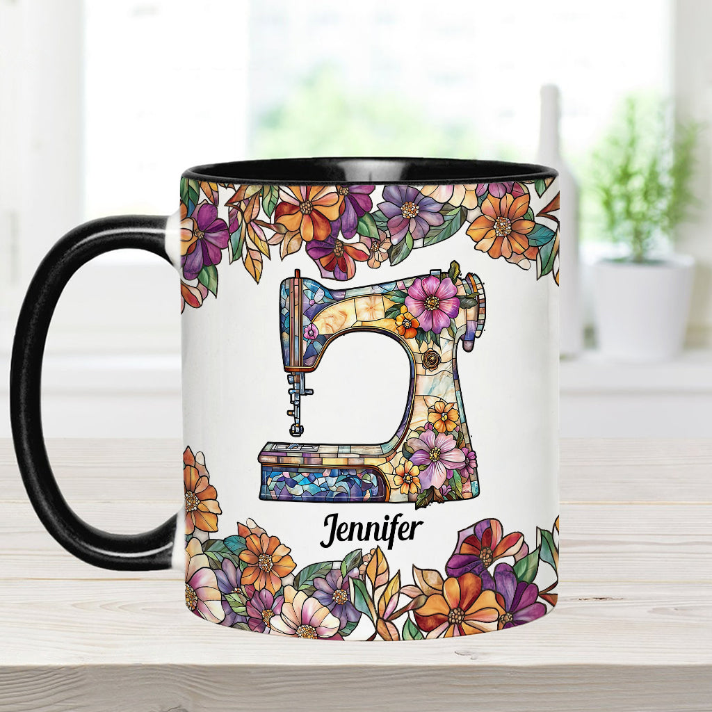 Stunning Sewing Machine - Personalized Sewing Accent Mug