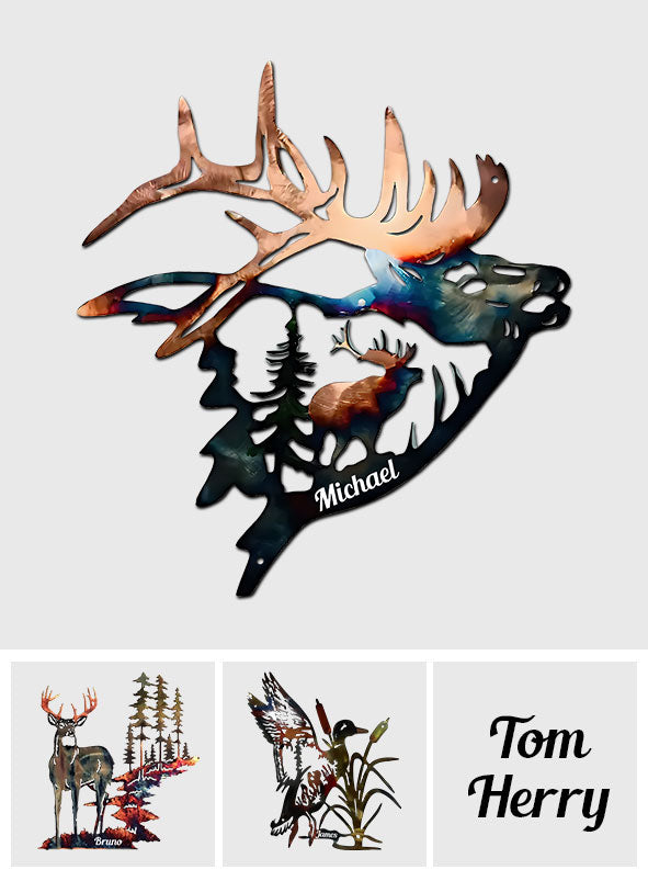 Liebe zur Jagd – Personalisiertes Jagdschild aus Metall