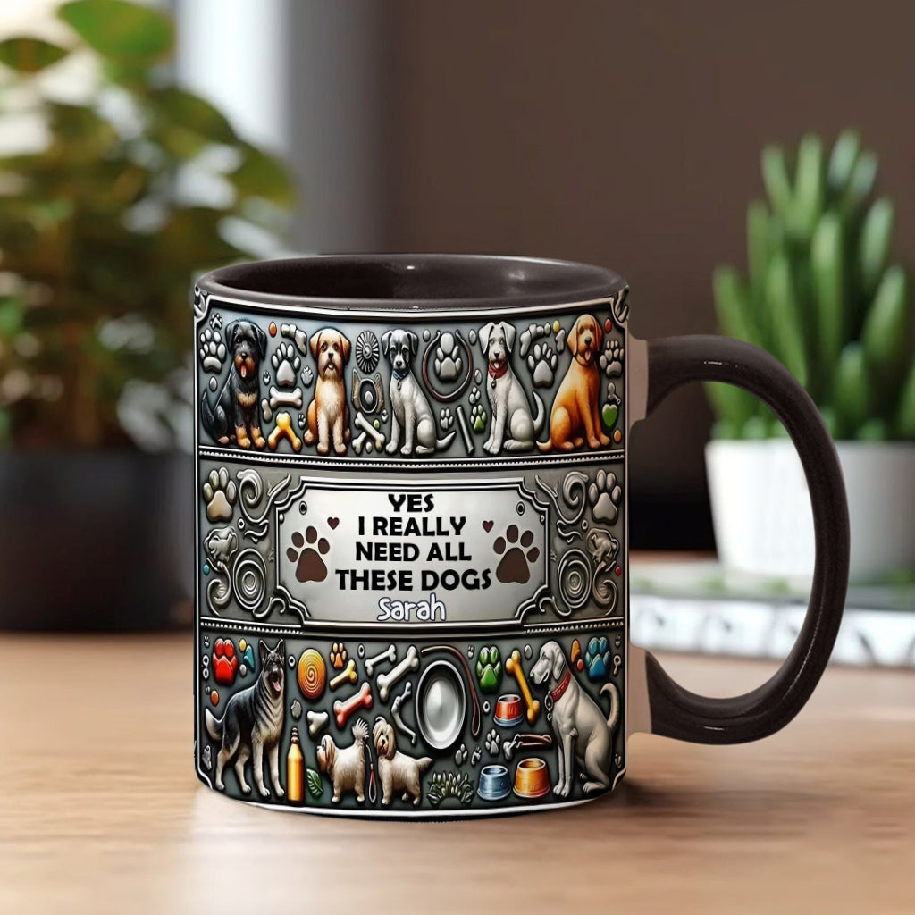Verrückte Hundelady – Personalisierte Tasse mit Hundemotiv